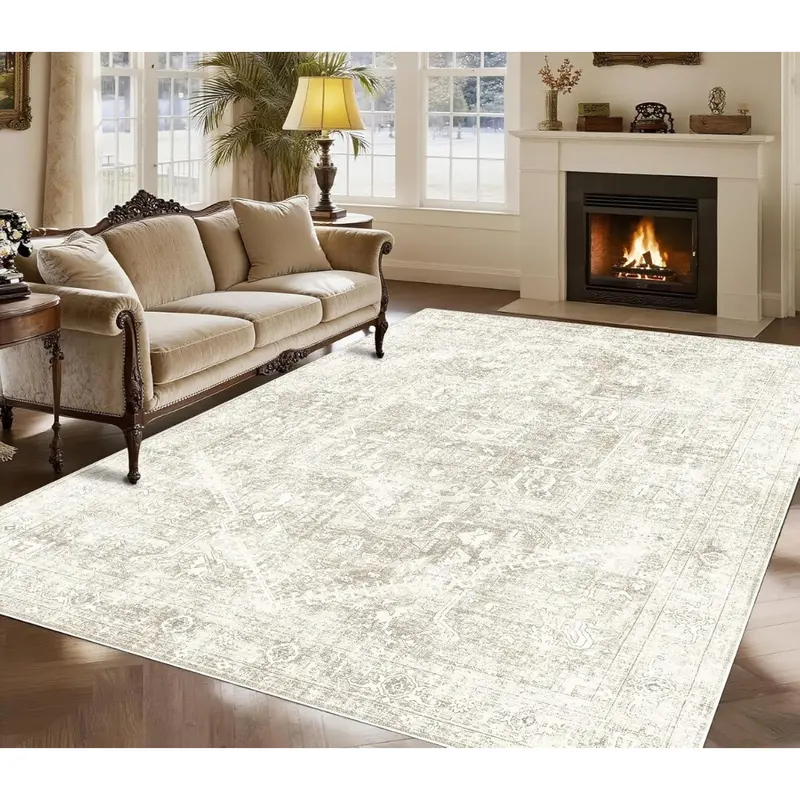 5'X7' Non-Slip Boho Vintage Low Pile Area Rug 1