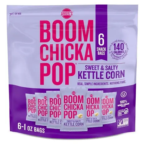 6 Bags Angie's Boomchickapop Sweet & Salty Kettle Popcorn 1