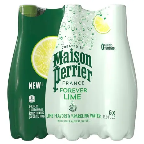 6 Bottles Maison Perrier Lime Flavored Sparkling Water 1