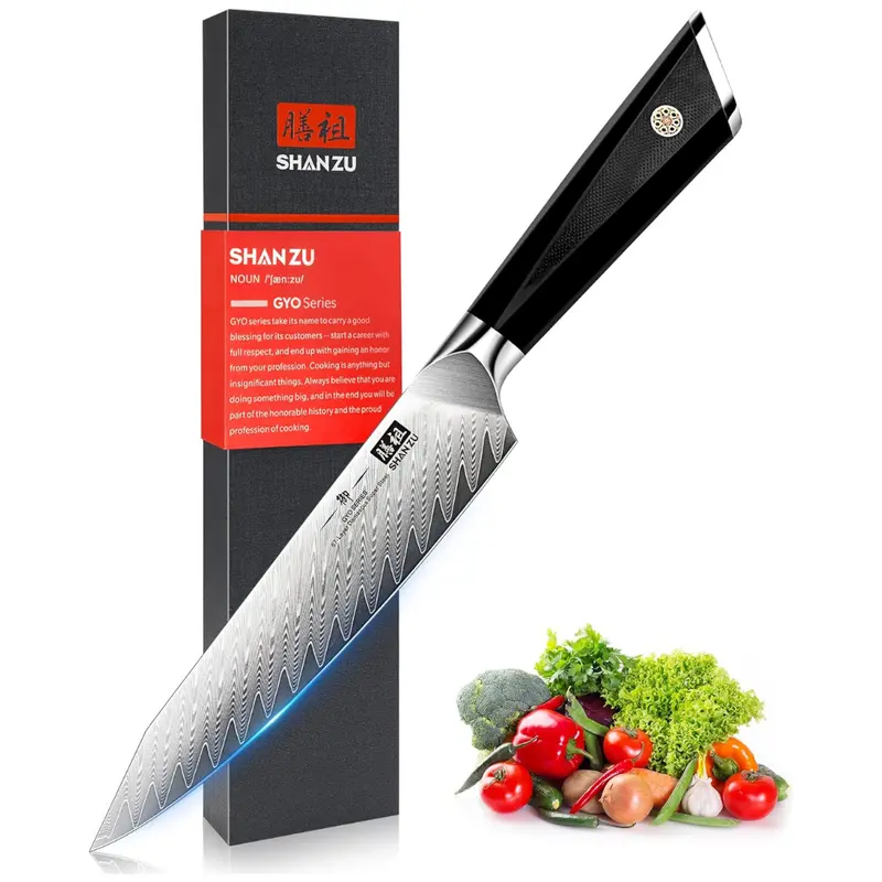 6" Damascus Steel Professional Chef Knife With G10 Handle 1