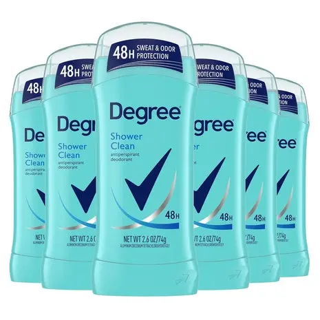 6 Degree Shower Clean Antiperspirant Deodorant Sticks 1