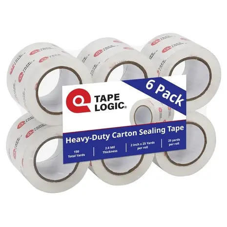 6 Heavy-Duty Packing Tape Refills With Dispenser 1