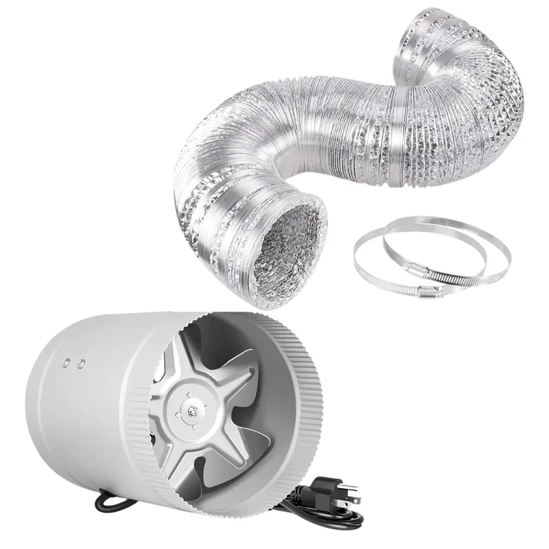 6" Inline Booster Fan And 16 Feet Ducting Vent Hose 1