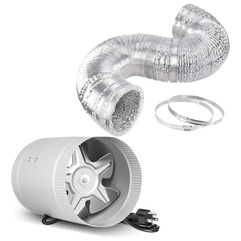 6" Inline Booster Fan And 16 Feet Ducting Vent Hose 1
