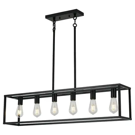 6-Light Farmhouse Island Chandelier 1