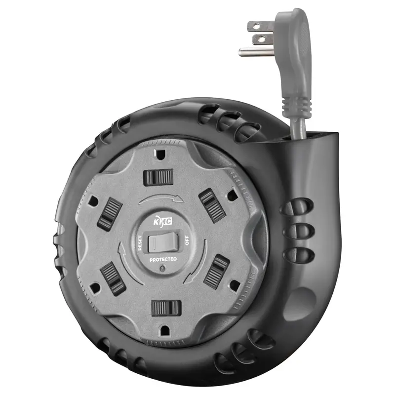 6-Outlet Twist Cord Reel Retractable Power Strip Surge Protector 1