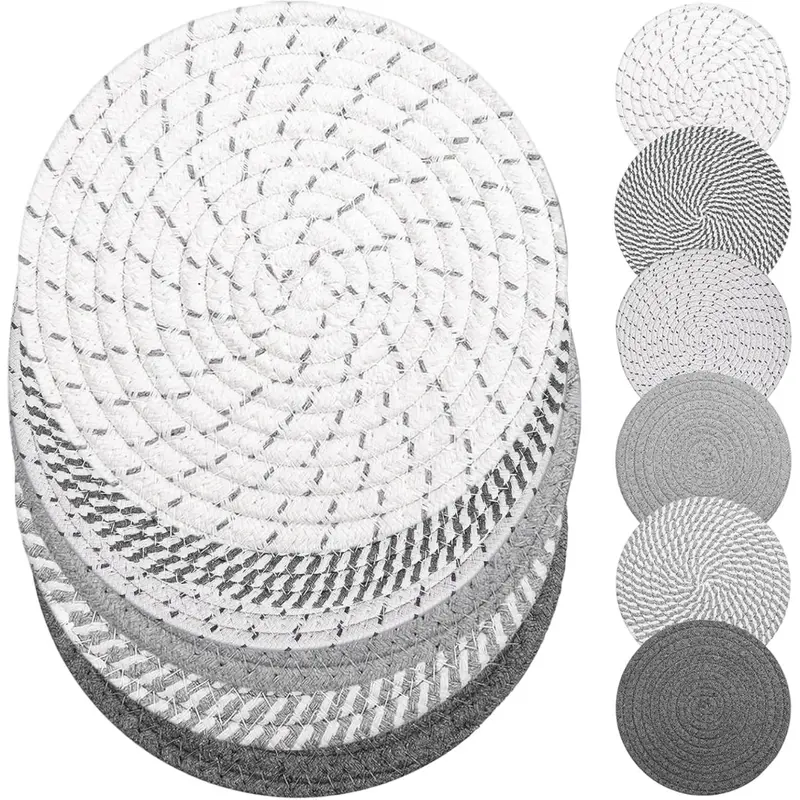 6-Pack 10" Heat-Resistant Trivets And Pot Holders 1