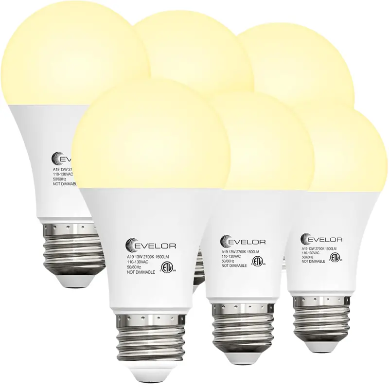 6-Pack 100W A19 5000K Non-Dimmable Led Light Bulbs 1