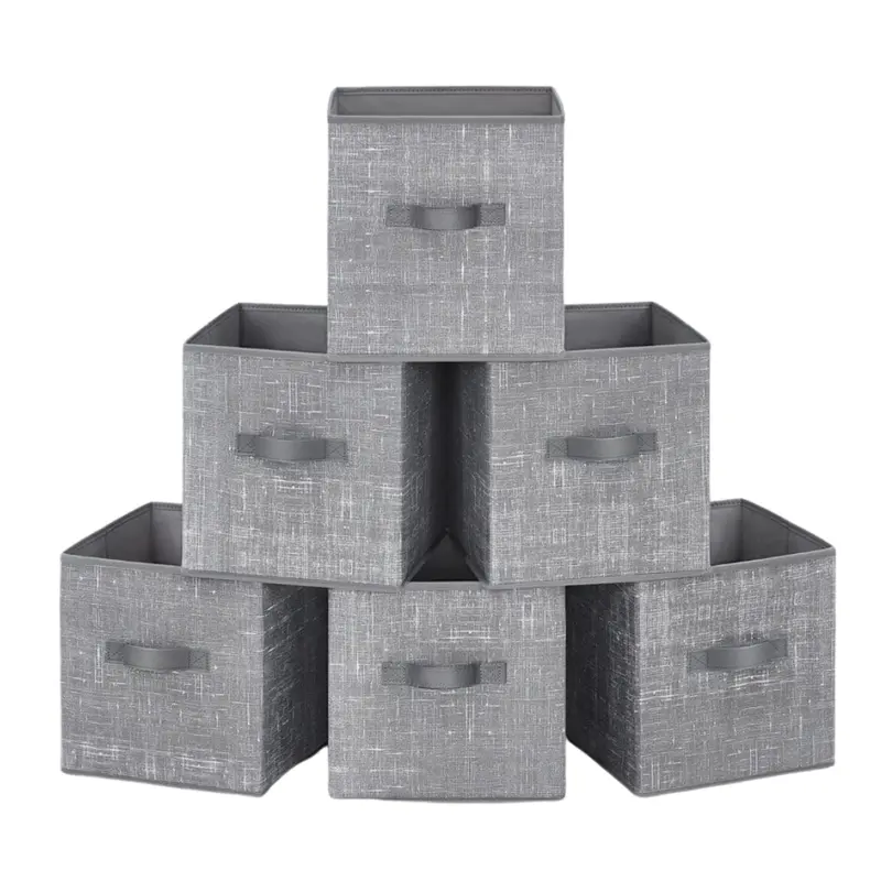 6-Pack 11" Non-Woven Fabric Storage Cubes 1