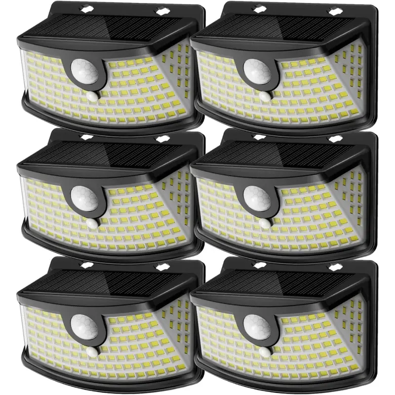 6-Pack 120-Led Solar Motion Sensor Lights W/ Reflector (Daylight White) 1