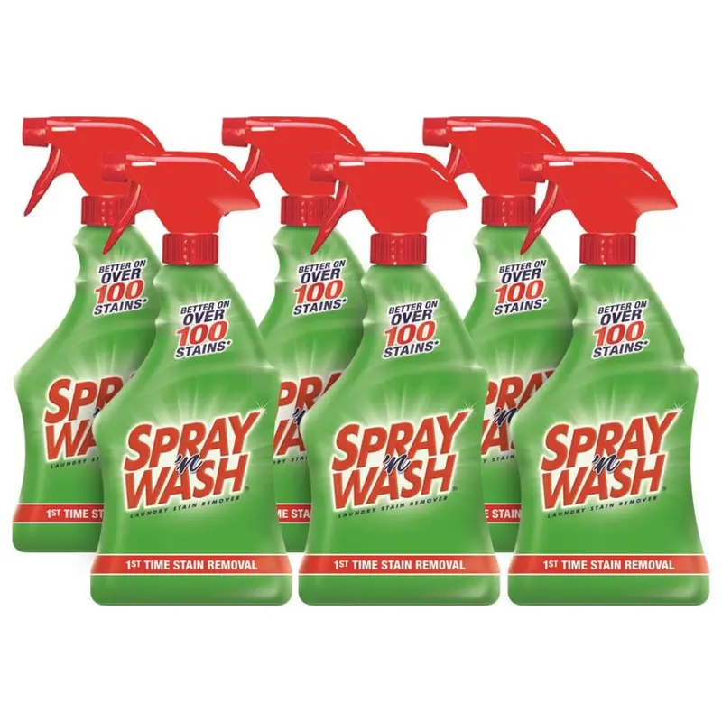 6-Pack 132Oz Spray N' Wash Pre-Treat Laundry Stain Remover Bottles 1