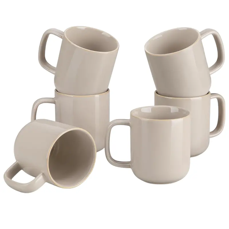 6-Pack 16-Oz Vancasso Ceramic Coffee Mugs Set With Handle 1