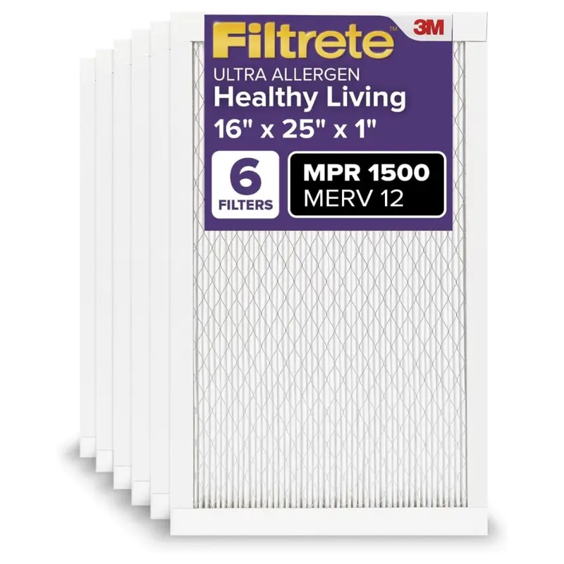 6-Pack 3M Filtrete Merv 12 Mpr 1500 Air Furnace Filter 1