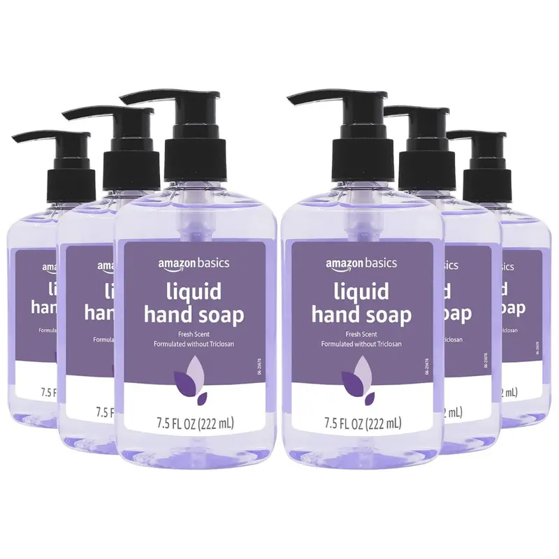6-Pack 7.5-Oz Amazon Basics Solimo Original Liquid Hand Soaps 1