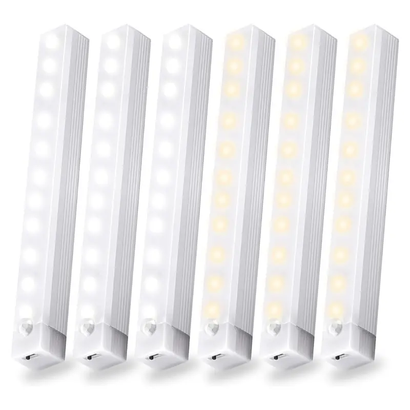6-Pack 8" Rechargeable Motion Sensor Magnetic Under Cabinet Led Light 1