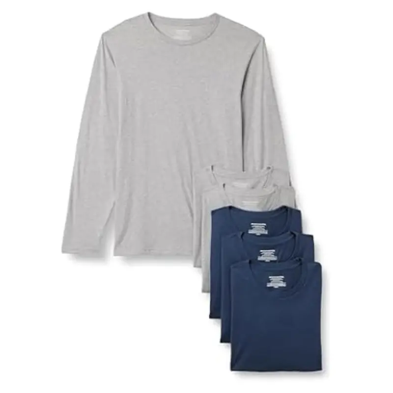 6-Pack Amazon Essentials Men's Cotton Crew Neck Undershirts (4 Colors) 1
