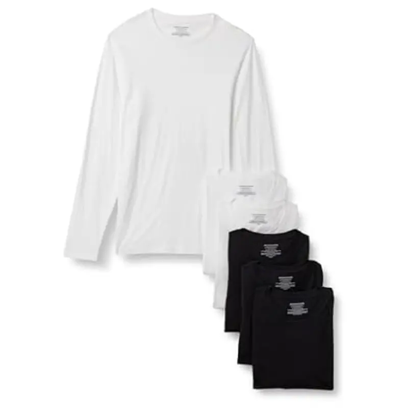 6-Pack Amazon Essentials Men's Cotton Crewneck Undershirts 1