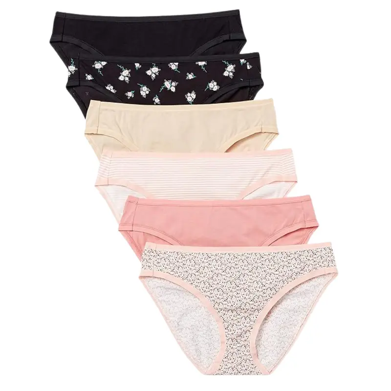 6-Pack Amazon Essentials Women's Cotton Bikini Brief Underwear 1
