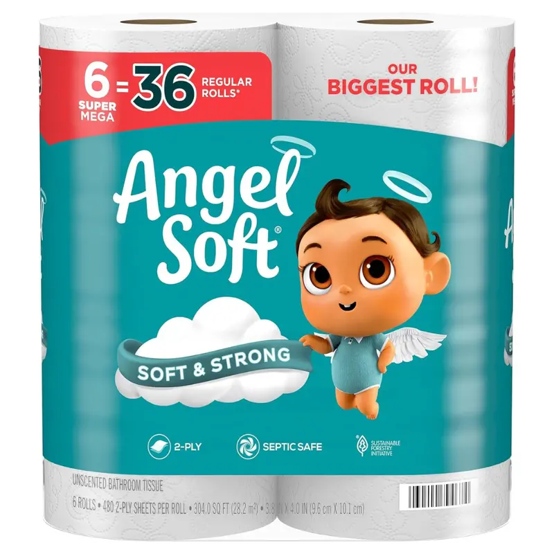6-Pack Angel Soft Toilet Paper 1