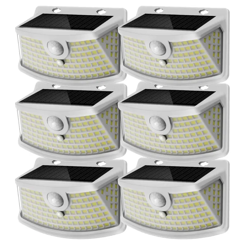 6-Pack Aootek 120 Leds Solar Motion Sensor Lights W/ Lights Reflector 1