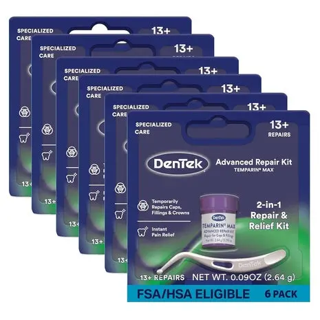 6-Pack Dentek Temparin Max Dental Repair Kits 1