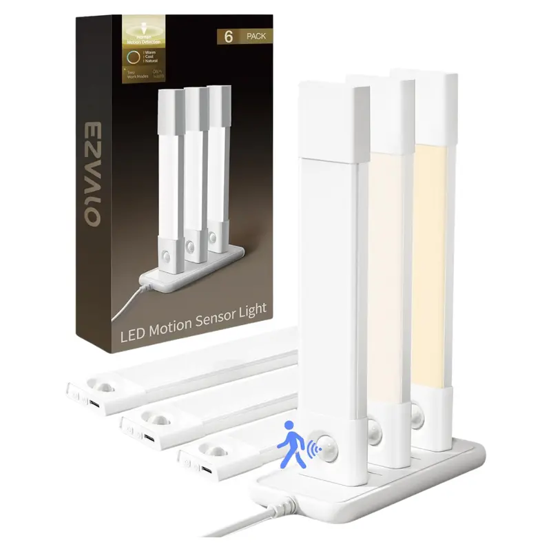 6-Pack Dimmable Wireless Motion Activated Cabinet Lights 1