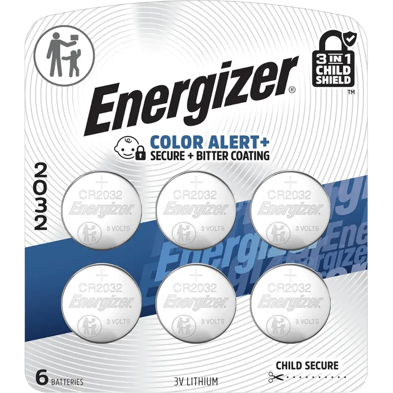 6-Pack Energizer 2032 3V Lithium Coin Batteries 1