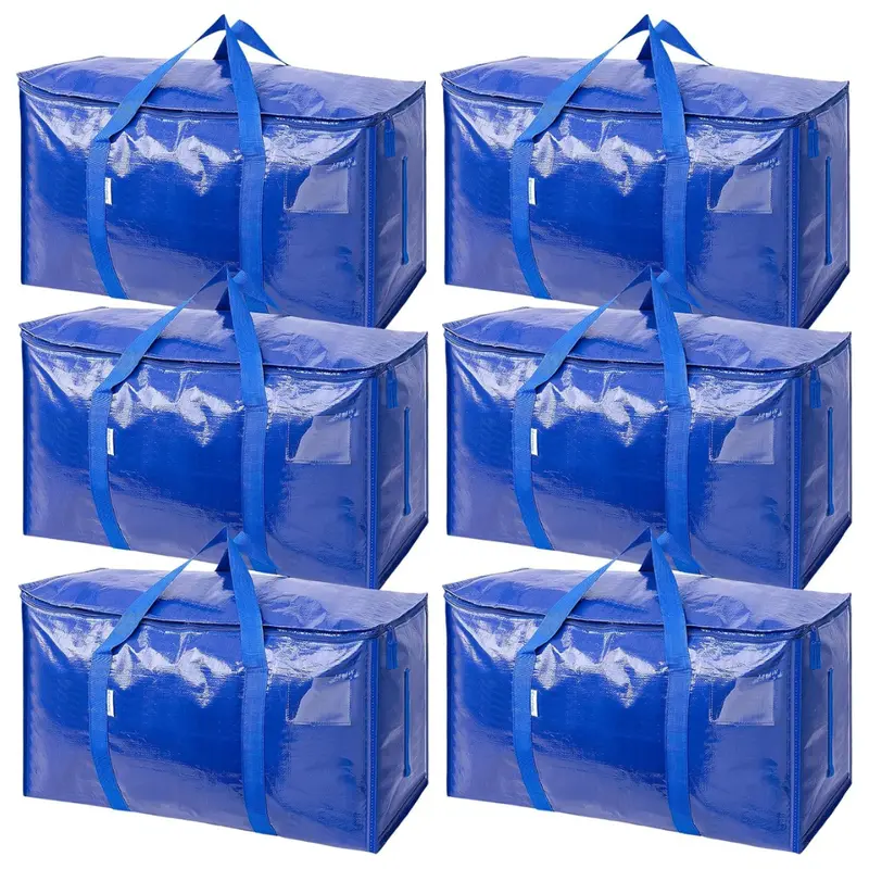 6-Pack Extra Large 18 Gallon Moving Bags With Zippers 1