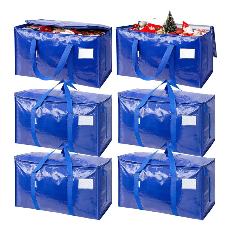 6-Pack Extra Large Moving Storage Bags With Zippers 1