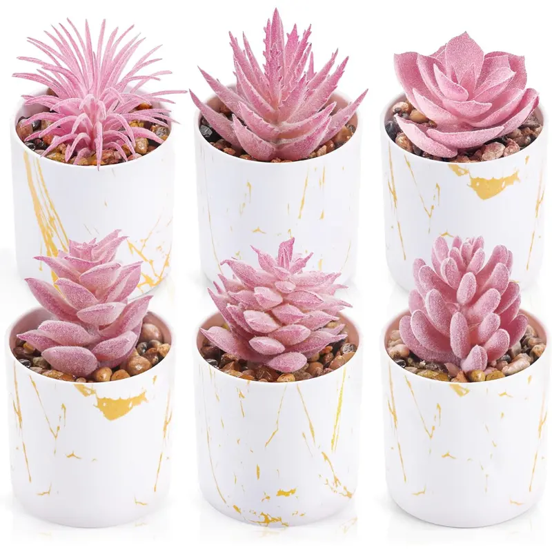 6 Pack Fake Succulents Plants 1