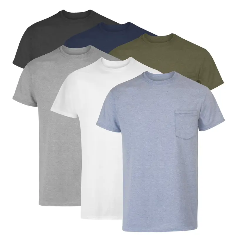6-Pack Hanes Men's Cotton Moisture Wicking T-Shirts 1