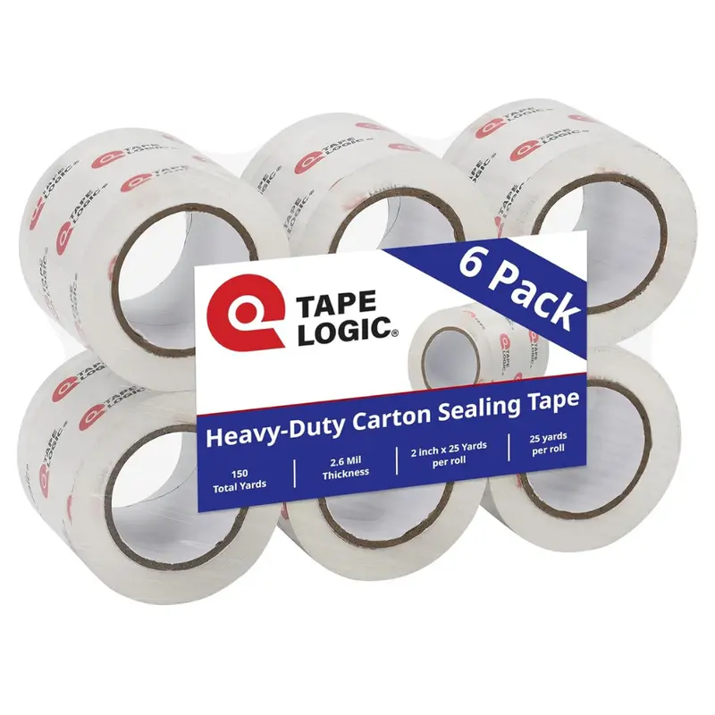 6-Pack Heavy-Duty Packing Tape Refills With Dispenser 1