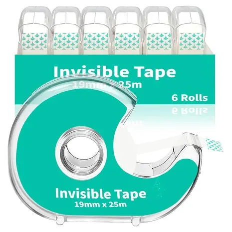 6-Pack Invisible Clear Tape 1