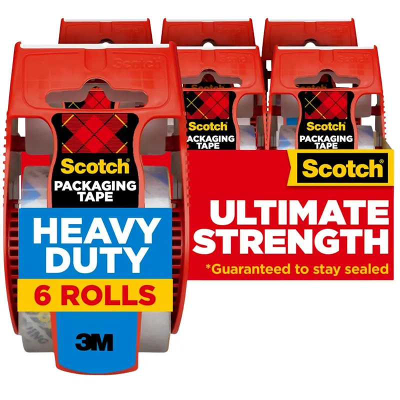 6-Pack Scotch Heavy Duty Ultimate Strength Packaging Tape W/ Dispenser 1