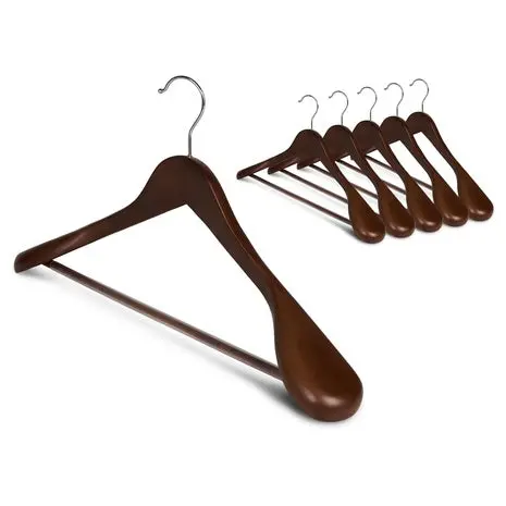 6-Pack Wooden Coat Hangers 1