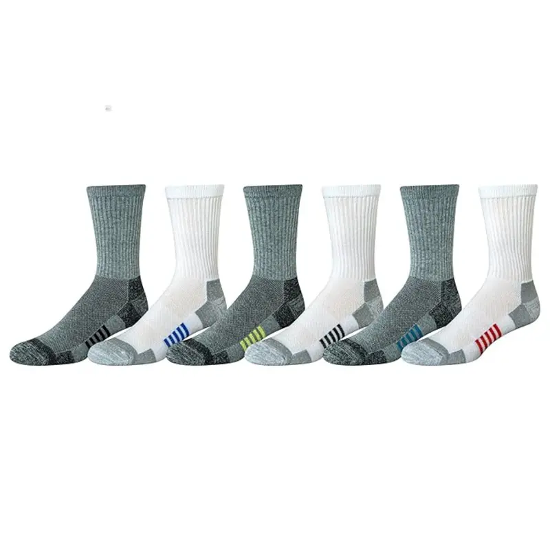 6-Pair Amazon Essentials Men's Performance Cotton Cushioned Crew Socks 1