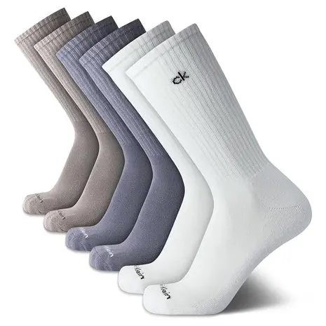 6-Pairs Calvin Klein Cushioned Crew Socks 1