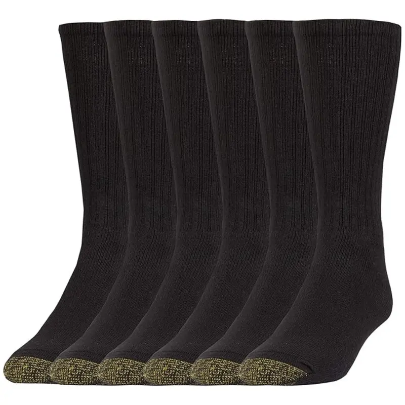 6-Pairs Of Gold Toe Harrington Men's Crew Socks (Select Colors) 1