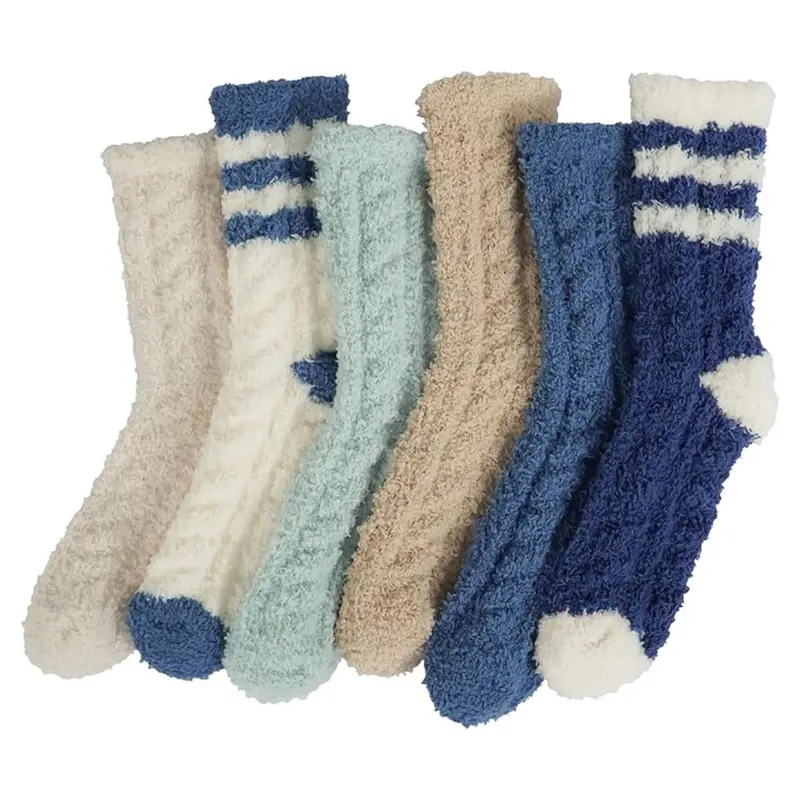 6-Pairs Women's Winter House Thick Warm Fuzzy Socks 1