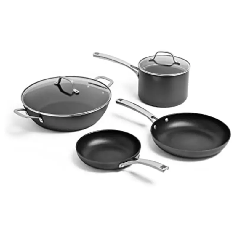 6 Piece Calphalon Classic Hard-Anodized Nonstick Cookware Set 1