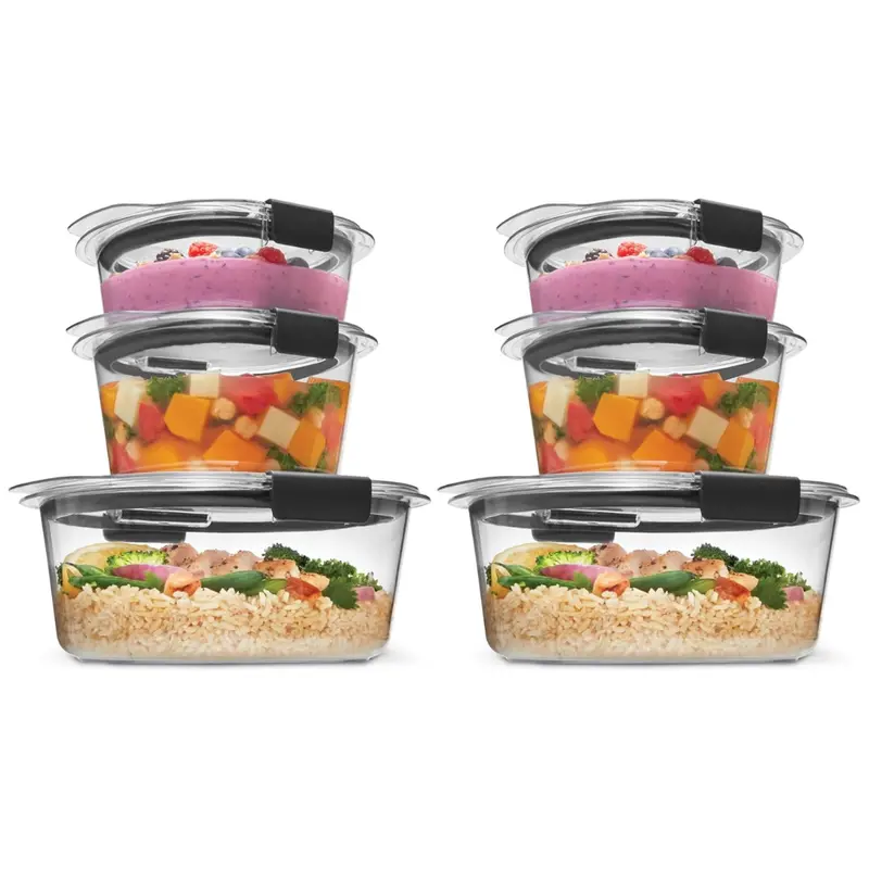 6-Piece Rubbermaid Brilliance Food Storage Containers Set 1