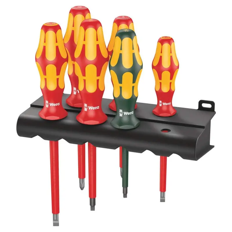 6-Piece Wera Kraftform Plus 160I/168I/6 Insulated Screwdriver Set 1