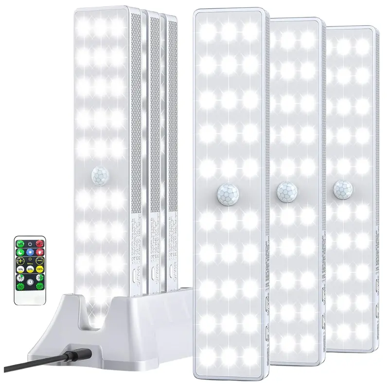 6-Pieces Rechargeable 30Leds 8" Closet Light 1