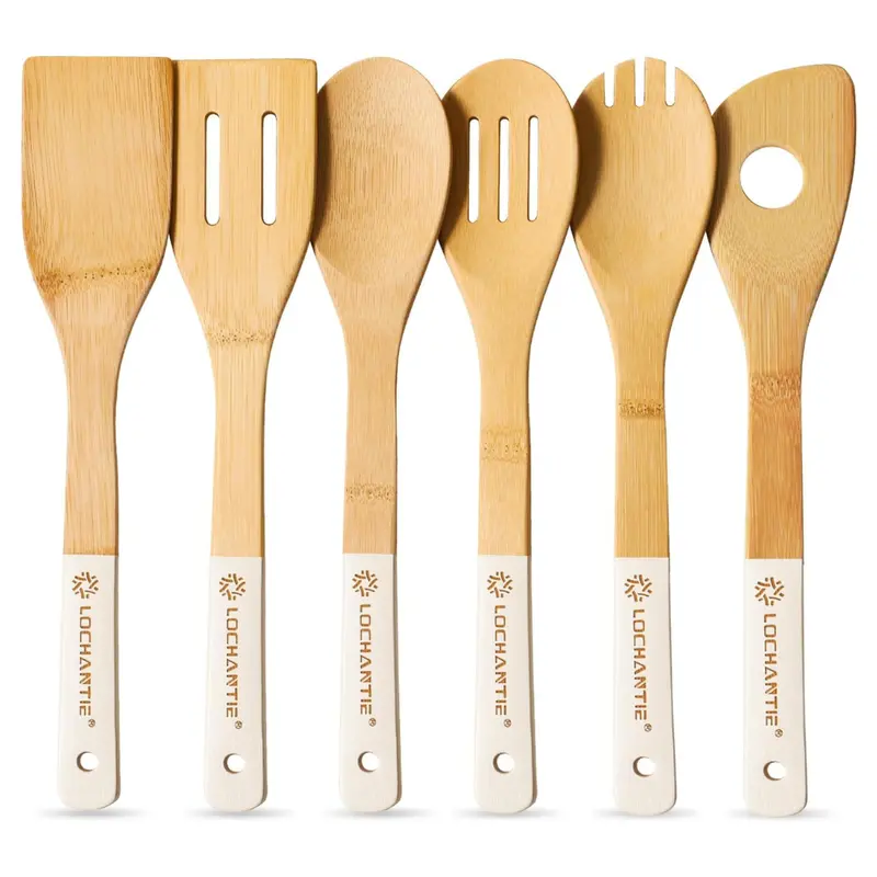 6-Pieces Wooden Spoons Utensils Set 1