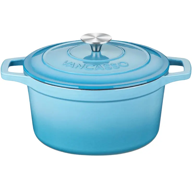 6-Qt Enameled Non-Stick Cast Iron Dutch Oven With Lid (3 Colors) 1