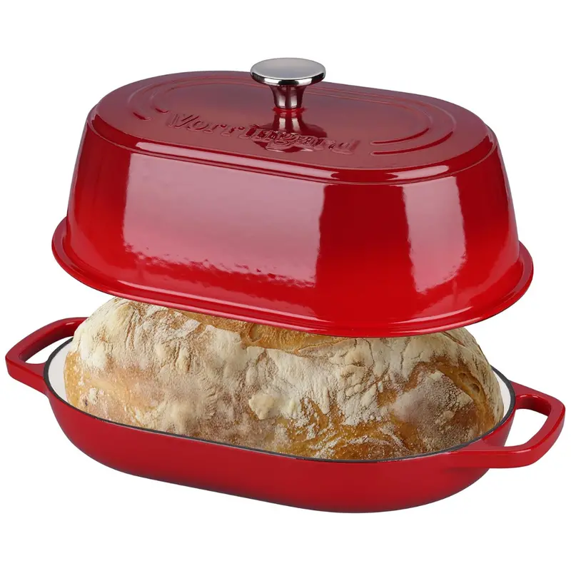 6 Quart Enameled Cast Iron Dutch Oven Pot With Dome Lid (Various) 1