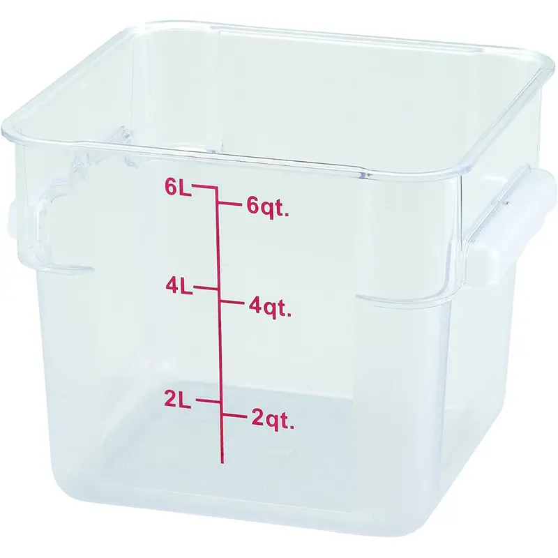 6-Quart Winco Square Storage Container 1