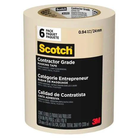 6 Rolls Scotch Contractor Grade Masking Tape 1