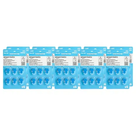 60 Amazon Basics Size 675 Hearing Aid Batteries 1