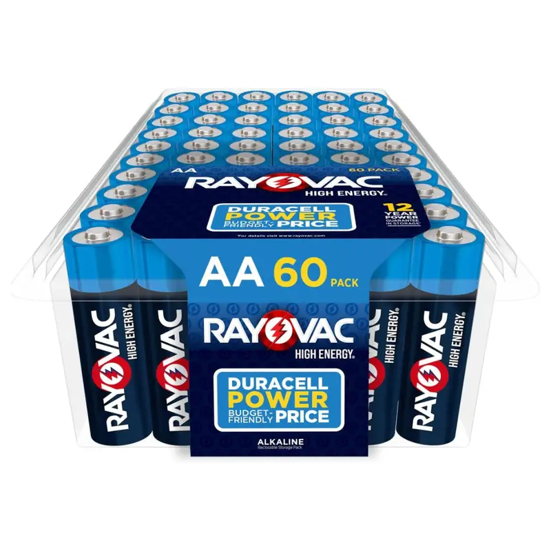 60-Count Rayovac High Energy Alkaline Aa Batteries 1